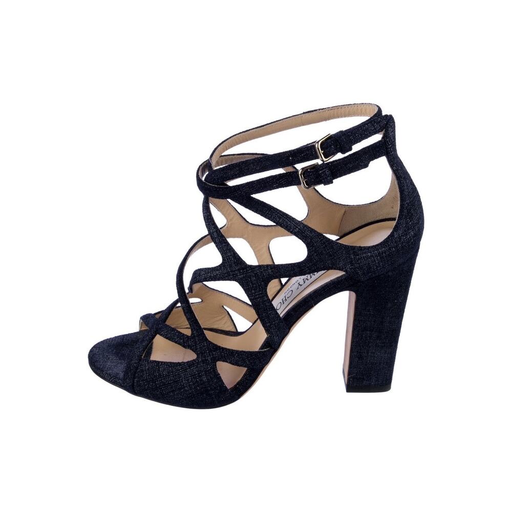 Jimmy Choo Black Strappy High Heel Sandal
